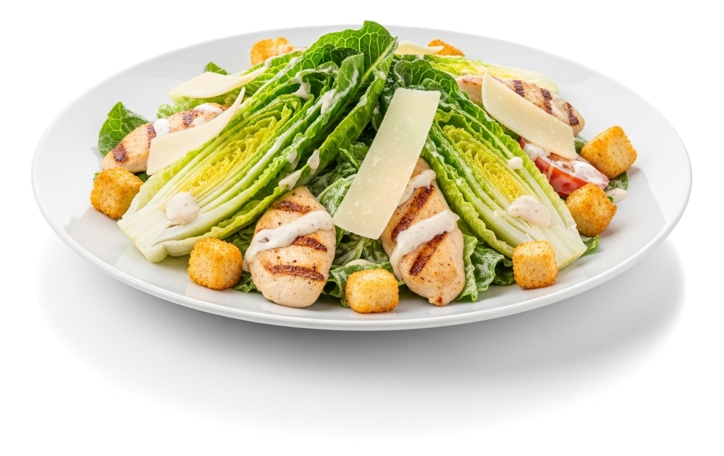 En närbild på en fräsch salladstallrik